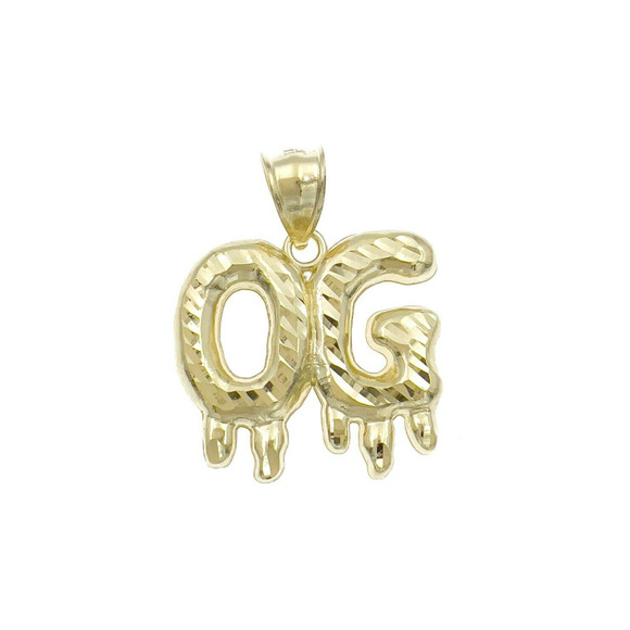 OG Original Gangster Pendant 10k Gold Men's Charm 1.2" - Picture 3 of 5